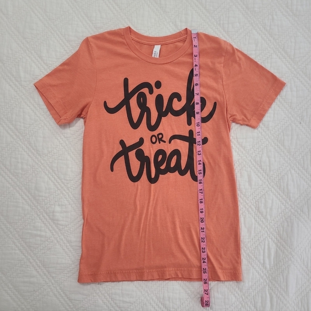 Heather Orange "Trick or Treat" Tee - Picture 2 of 5